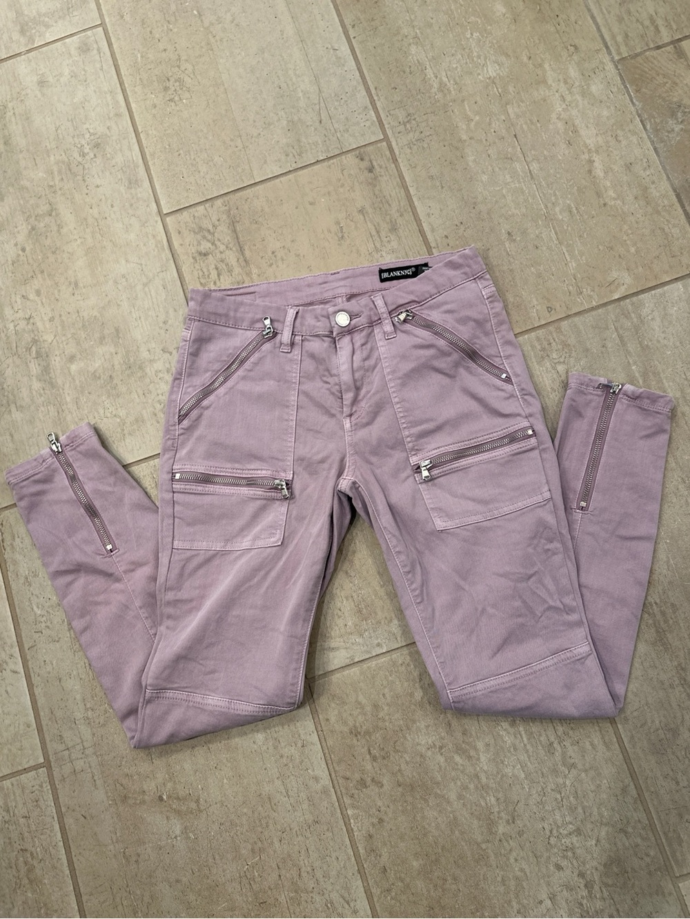 Blank NYC Lilac Zip Pocket Skinny Pants